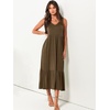 image:imageANRABESS Womens Sleeveless Summer Casual Maxi Dresses with PocketsCoffee