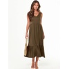 image:imageANRABESS Womens Sleeveless Summer Casual Maxi Dresses with PocketsCoffee
