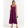 image:imageANRABESS Womens Sleeveless Summer Casual Maxi Dresses with PocketsDark Purple