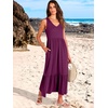 image:imageANRABESS Womens Sleeveless Summer Casual Maxi Dresses with PocketsDark Purple
