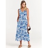 image:imageANRABESS Womens Sleeveless Summer Casual Maxi Dresses with PocketsFloral Royal Blue