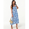 image:imageANRABESS Womens Sleeveless Summer Casual Maxi Dresses with PocketsFloral Royal Blue