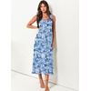 image:imageANRABESS Womens Sleeveless Summer Casual Maxi Dresses with PocketsFloral Royal Blue