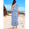 image:imageANRABESS Womens Sleeveless Summer Casual Maxi Dresses with PocketsFloral Royal Blue