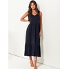 image:imageANRABESS Womens Sleeveless Summer Casual Maxi Dresses with PocketsNavy Blue