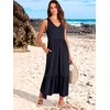 image:imageANRABESS Womens Sleeveless Summer Casual Maxi Dresses with PocketsNavy Blue
