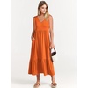 image:imageANRABESS Womens Sleeveless Summer Casual Maxi Dresses with PocketsOrange