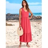 image:imageANRABESS Womens Sleeveless Summer Casual Maxi Dresses with PocketsPeach