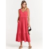 image:imageANRABESS Womens Sleeveless Summer Casual Maxi Dresses with PocketsPeach