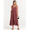 image:imageANRABESS Womens Sleeveless Summer Casual Maxi Dresses with PocketsRed