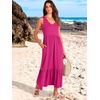 image:imageANRABESS Womens Sleeveless Summer Casual Maxi Dresses with PocketsRose