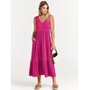 image:imageANRABESS Womens Sleeveless Summer Casual Maxi Dresses with PocketsRose