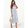 image:imageANRABESS Womens Sleeveless Summer Casual Maxi Dresses with PocketsWhite With Floral Blue
