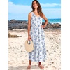 image:imageANRABESS Womens Sleeveless Summer Casual Maxi Dresses with PocketsWhite With Floral Blue