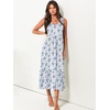 image:imageANRABESS Womens Sleeveless Summer Casual Maxi Dresses with PocketsWhite With Floral Blue