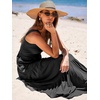 image:imageANRABESS Womens Summer Flowy Maxi Dress Square Neck Sundress with PocketsBlack
