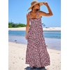 image:imageANRABESS Womens Summer Flowy Maxi Dress Square Neck Sundress with PocketsBlack Pink Floral