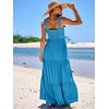 image:imageANRABESS Womens Summer Flowy Maxi Dress Square Neck Sundress with PocketsBlue
