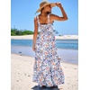 image:imageANRABESS Womens Summer Flowy Maxi Dress Square Neck Sundress with PocketsBlue Orange Floral