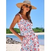 image:imageANRABESS Womens Summer Flowy Maxi Dress Square Neck Sundress with PocketsBlue Pink Floral