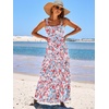 image:imageANRABESS Womens Summer Flowy Maxi Dress Square Neck Sundress with PocketsBlue Pink Floral