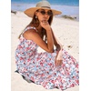 image:imageANRABESS Womens Summer Flowy Maxi Dress Square Neck Sundress with PocketsBlue Pink Floral