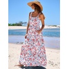 image:imageANRABESS Womens Summer Flowy Maxi Dress Square Neck Sundress with PocketsBlue Pink Floral