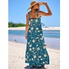 image:imageANRABESS Womens Summer Flowy Maxi Dress Square Neck Sundress with PocketsBlue Yellow Floral