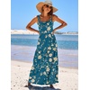 image:imageANRABESS Womens Summer Flowy Maxi Dress Square Neck Sundress with PocketsBlue Yellow Floral
