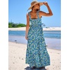 image:imageANRABESS Womens Summer Flowy Maxi Dress Square Neck Sundress with PocketsBlue Yellow Green Floral