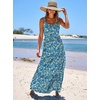 image:imageANRABESS Womens Summer Flowy Maxi Dress Square Neck Sundress with PocketsBlue Yellow Green Floral