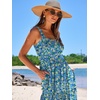 image:imageANRABESS Womens Summer Flowy Maxi Dress Square Neck Sundress with PocketsBlue Yellow Green Floral
