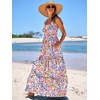 image:imageANRABESS Womens Summer Flowy Maxi Dress Square Neck Sundress with PocketsCrayon Multicolored Floral