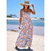 image:imageANRABESS Womens Summer Flowy Maxi Dress Square Neck Sundress with PocketsCrayon Multicolored Floral