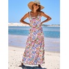 image:imageANRABESS Womens Summer Flowy Maxi Dress Square Neck Sundress with PocketsCrayon Multicolored Floral