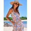 image:imageANRABESS Womens Summer Flowy Maxi Dress Square Neck Sundress with PocketsCrayon Multicolored Floral