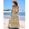 image:imageANRABESS Womens Summer Flowy Maxi Dress Square Neck Sundress with PocketsFloral Yellow