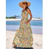 image:imageANRABESS Womens Summer Flowy Maxi Dress Square Neck Sundress with PocketsFloral Yellow