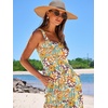 image:imageANRABESS Womens Summer Flowy Maxi Dress Square Neck Sundress with PocketsFloral Yellow