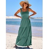 image:imageANRABESS Womens Summer Flowy Maxi Dress Square Neck Sundress with PocketsGrass