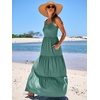 image:imageANRABESS Womens Summer Flowy Maxi Dress Square Neck Sundress with PocketsGrass