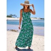 image:imageANRABESS Womens Summer Flowy Maxi Dress Square Neck Sundress with PocketsGreen Purple Floral