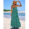 image:imageANRABESS Womens Summer Flowy Maxi Dress Square Neck Sundress with PocketsGreen Purple Floral