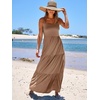 image:imageANRABESS Womens Summer Flowy Maxi Dress Square Neck Sundress with PocketsKhahi