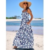 image:imageANRABESS Womens Summer Flowy Maxi Dress Square Neck Sundress with PocketsLily Floral