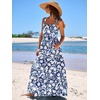 image:imageANRABESS Womens Summer Flowy Maxi Dress Square Neck Sundress with PocketsLily Floral