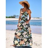 image:imageANRABESS Womens Summer Flowy Maxi Dress Square Neck Sundress with PocketsMulticolored Floral