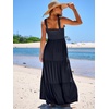 image:imageANRABESS Womens Summer Flowy Maxi Dress Square Neck Sundress with PocketsNavy Blue