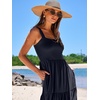 image:imageANRABESS Womens Summer Flowy Maxi Dress Square Neck Sundress with PocketsNavy Blue
