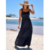 image:imageANRABESS Womens Summer Flowy Maxi Dress Square Neck Sundress with PocketsNavy Blue